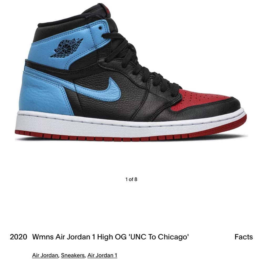 2020 womens air jordan 1 high og ‘unc to Chicago’